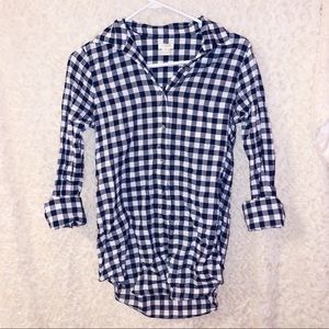 J Crew Gingham Button Down - XS